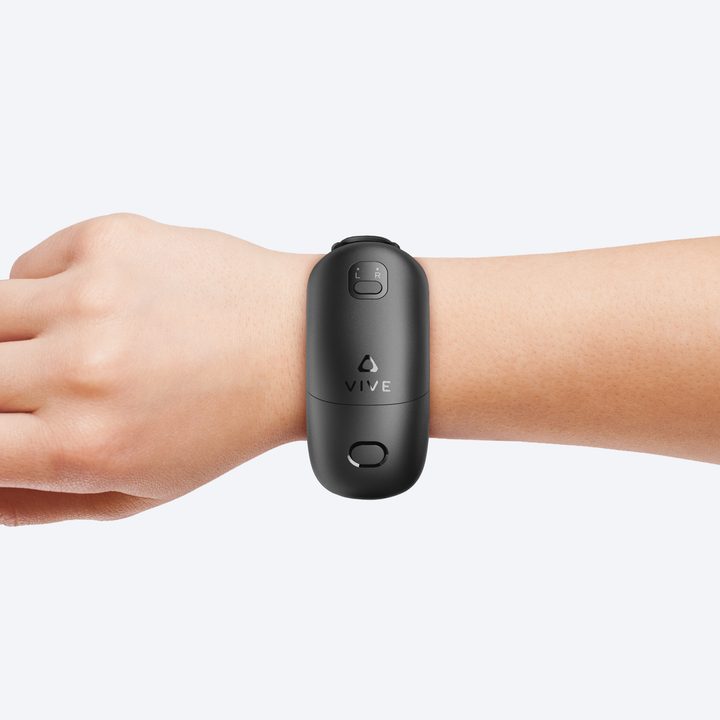 hand with HTC Vive VR Wrist Tracker