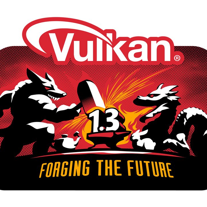Vulkan 1.3 API logo.