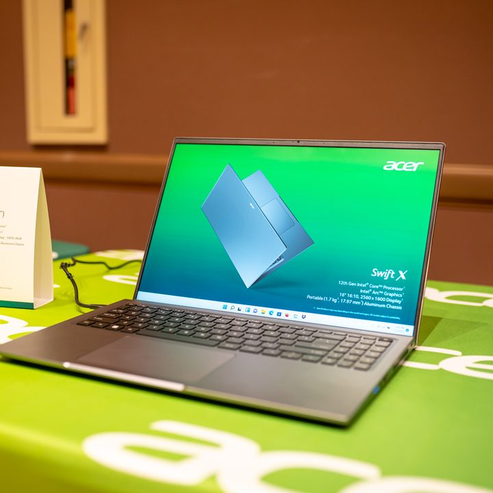 Acer Swift X laptop.