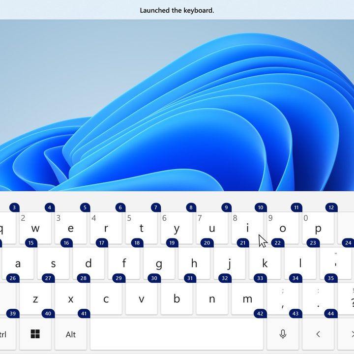 Windows 11's Touch Keyboard voice access feature.