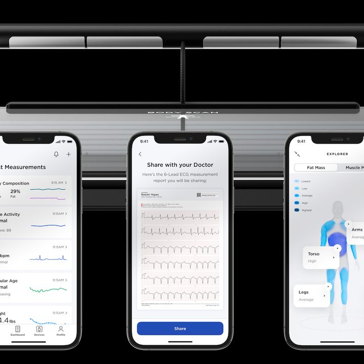 Withings Body Scan scales and app.