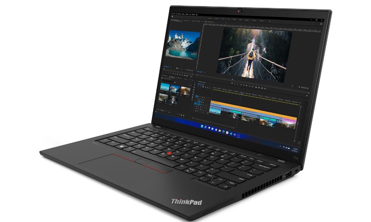 The third-generation Lenovo ThinkPad T14 laptop on a white background.
