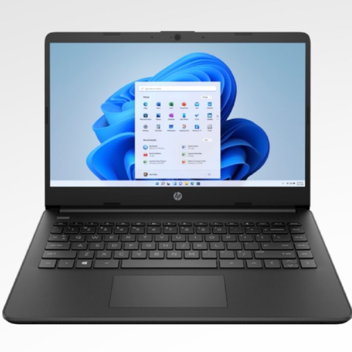 A 14-inch HP laptop powered by Windows 11.