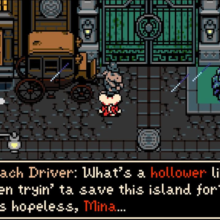 Mina talking to a driver.