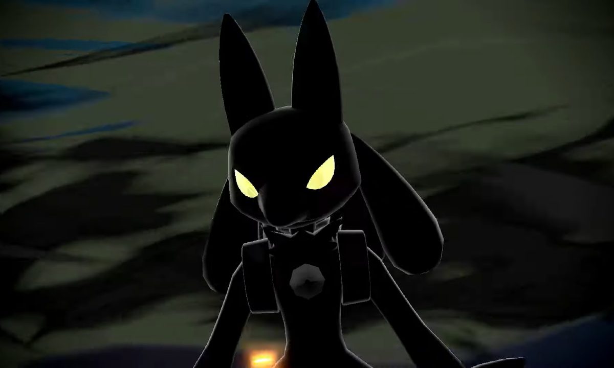 Lucario looking sinister.