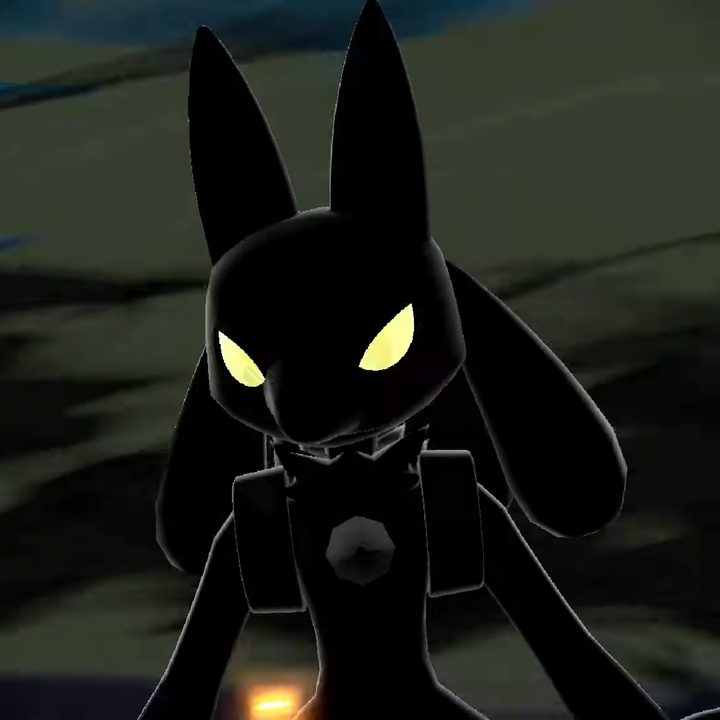 Lucario looking sinister.