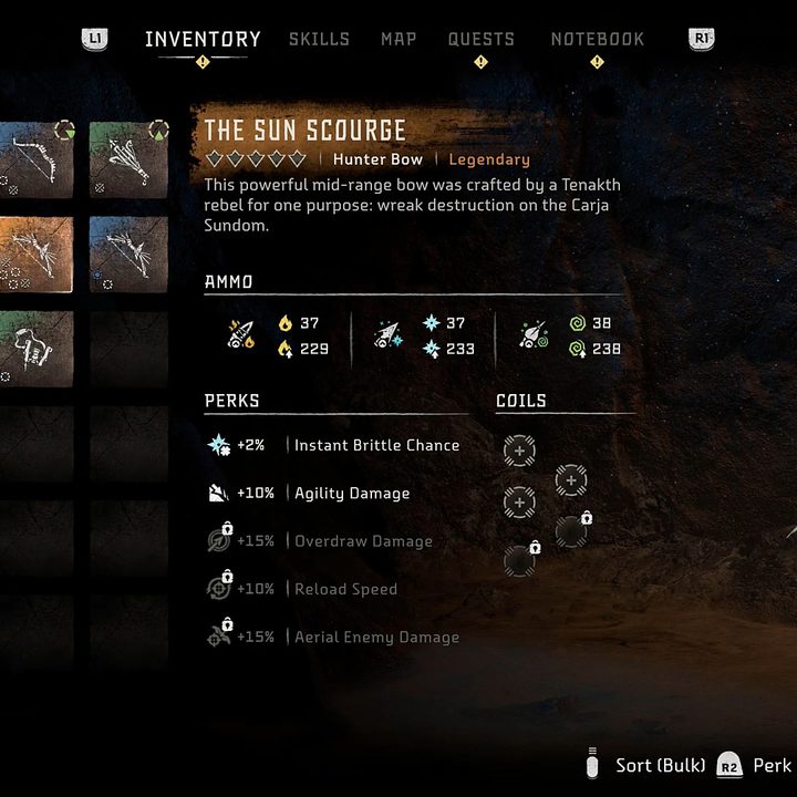 The Sun Scourge bow.