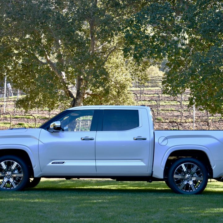 2022 Toyota Tundra i-Force Max hybrid profile view.