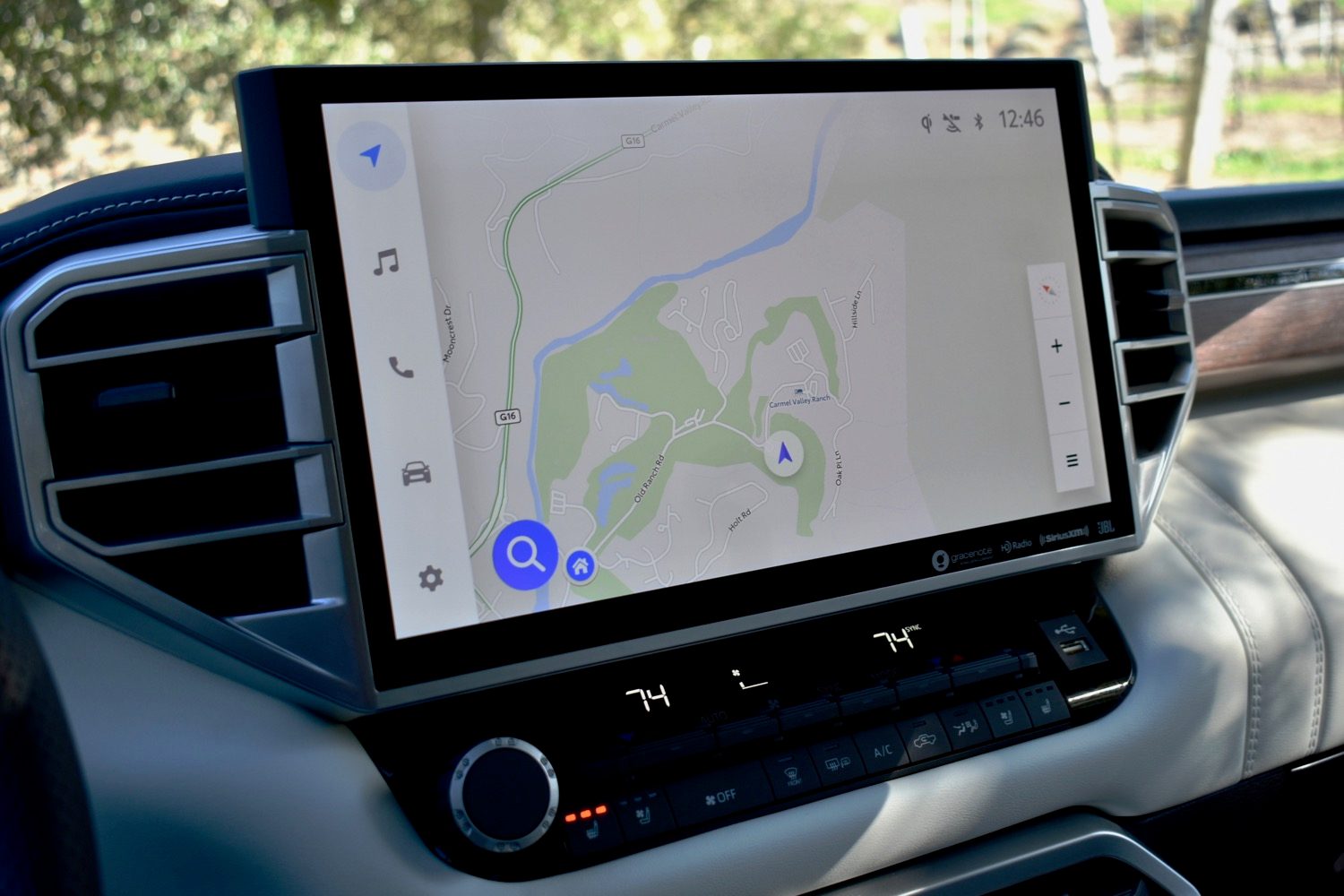 The 2022 Toyota Tundra i-Force Max hybrid's 14.0-inch touchscreen.