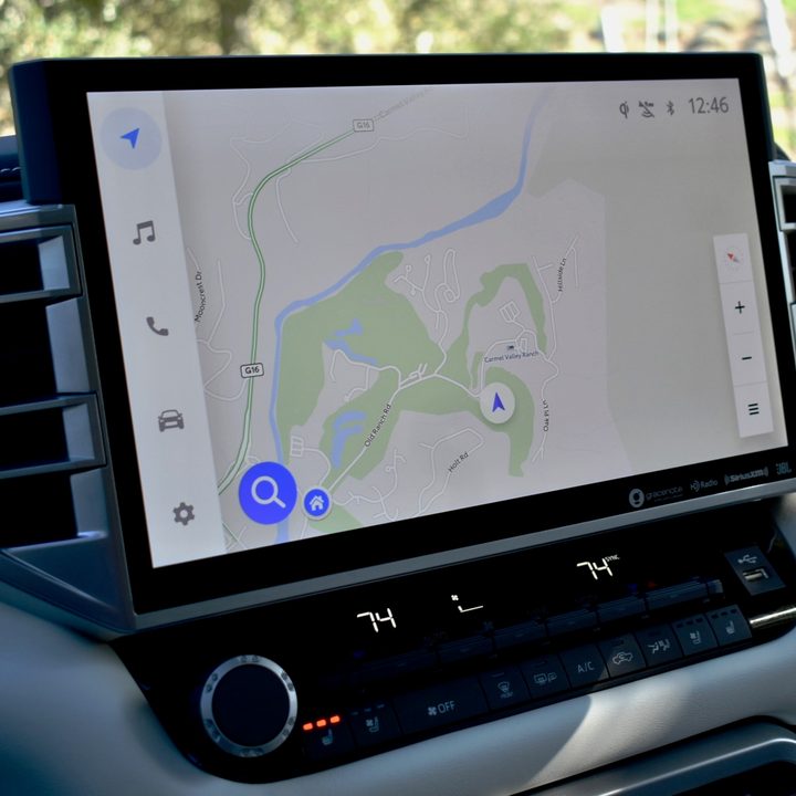 The 2022 Toyota Tundra i-Force Max hybrid's 14.0-inch touchscreen.