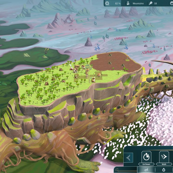 A massive creature travels into a new biome in The Wandering Village.
