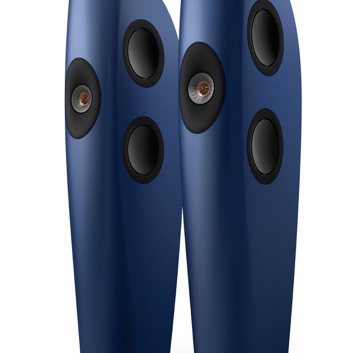 Pair of Blue KEF tower Blade Tower Speakers.