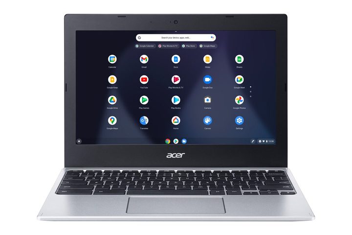 Acer Chromebook placed on a white background.