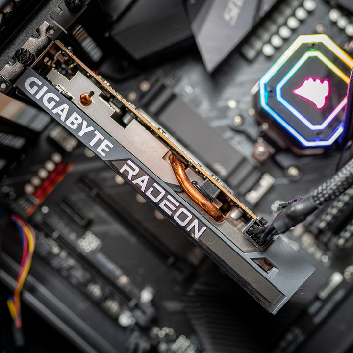 AMD RX 6500 XT installed in a PC.