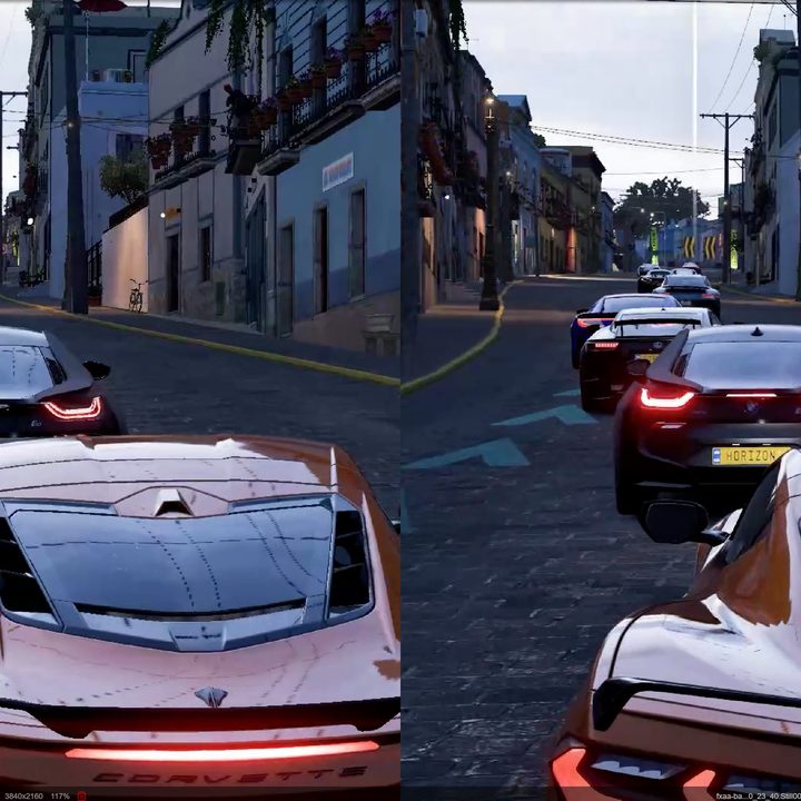 Anti-aliasing in Forza Horizon 5.