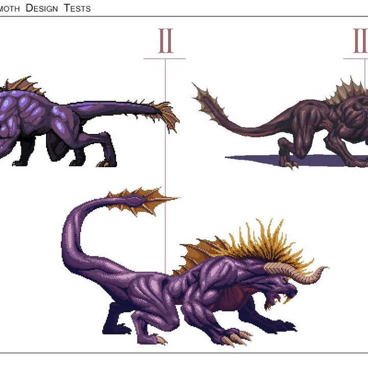 Concept art for the Behemoth in A King's Tale: Final Fantasy XV.