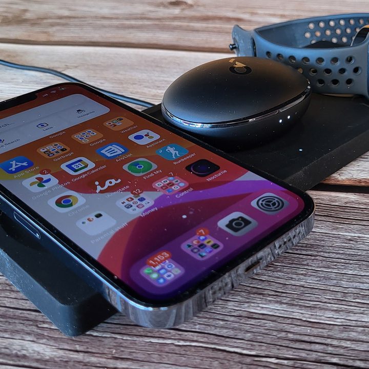 The Belkin 3-in-1 charger can charge your phone, Airpods, and Apple watch at the same time.