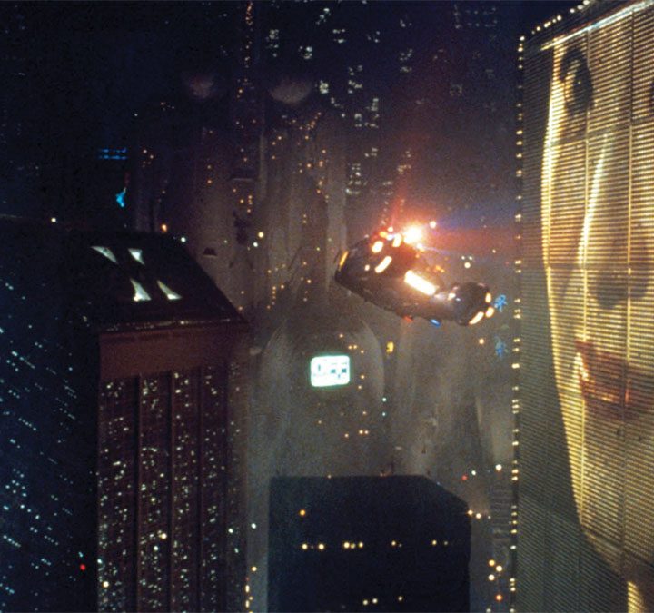 A glimpse of the future in Blade Runner.