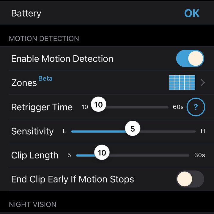 The Blink App offers many customization options.