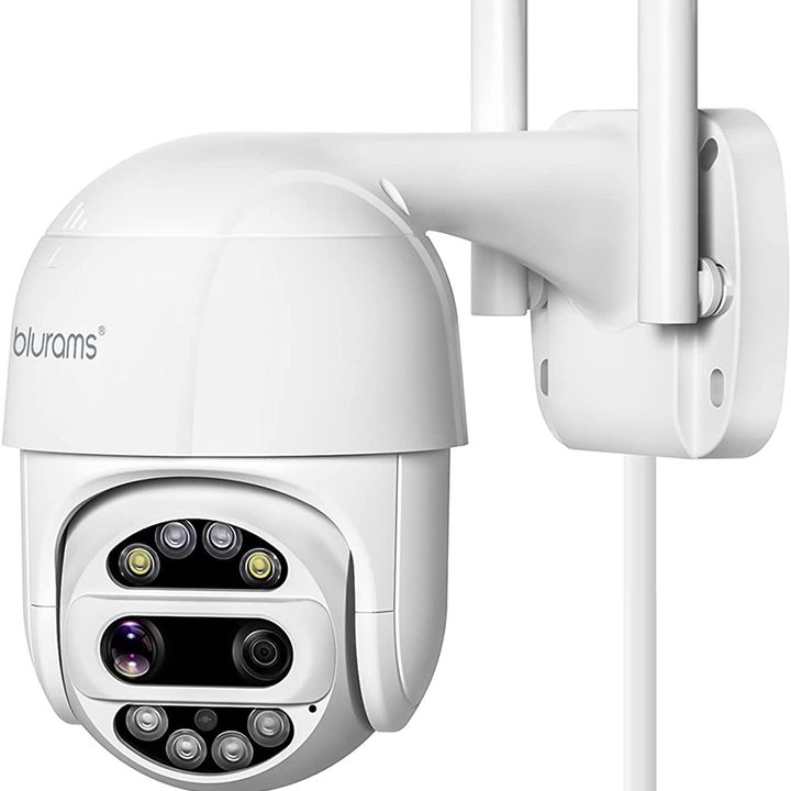 The new Blurams PTZ Outdoor Cam 2K on a white background.