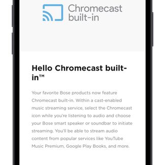 Chromecast built-in update in the Bose Music app.