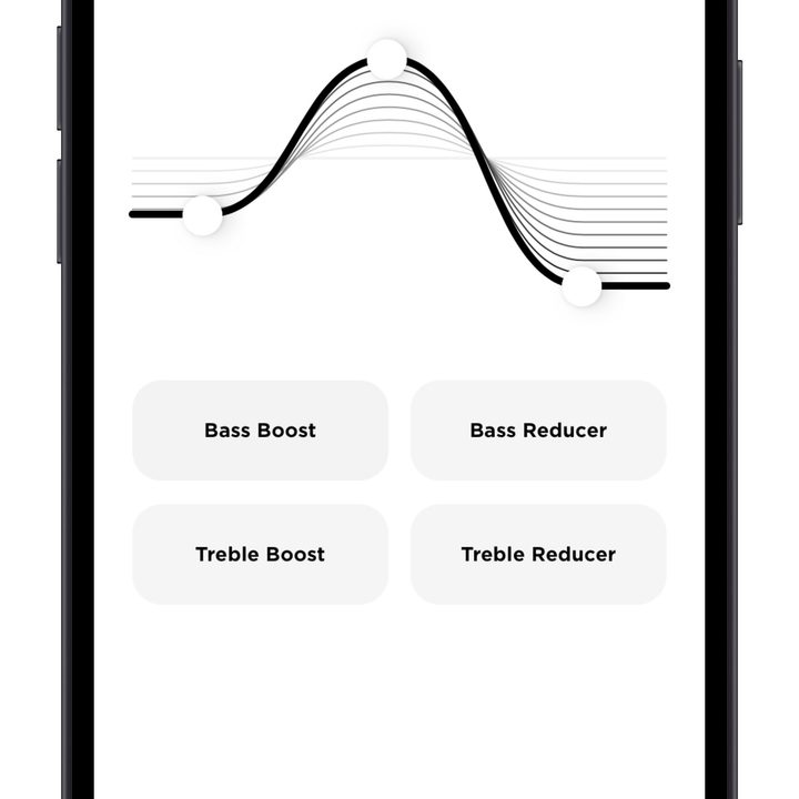 EQ setting for the QC45 headphones in the Bose Music App.