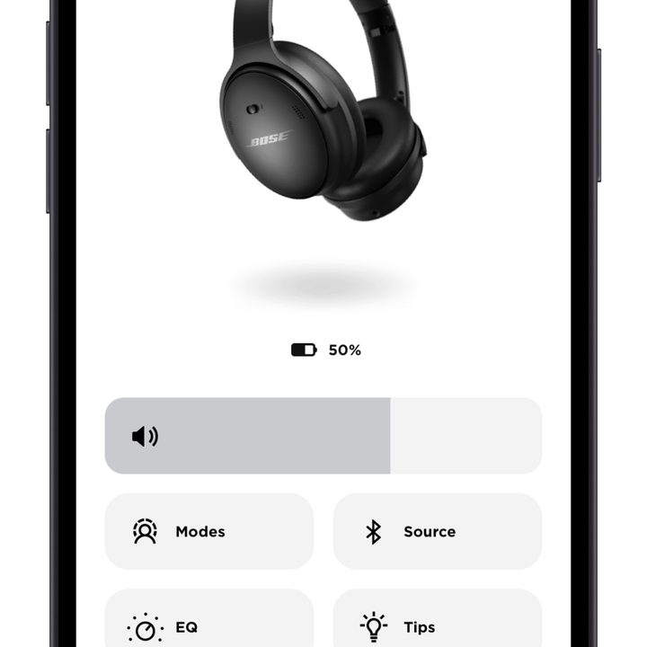 EQ setting for the QC45 headphones in the Bose Music App.