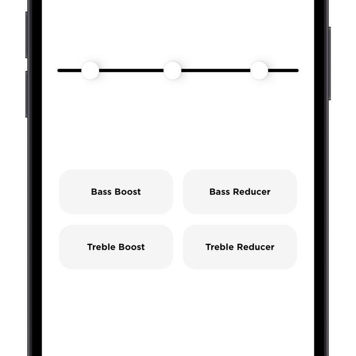 EQ setting for the QC45 headphones in the Bose Music App.