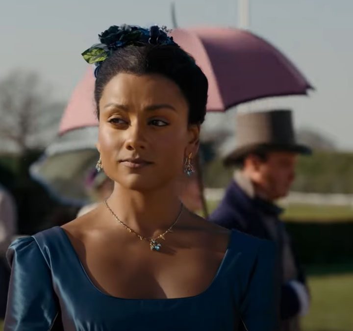 A scene from Bridgerton season 2.