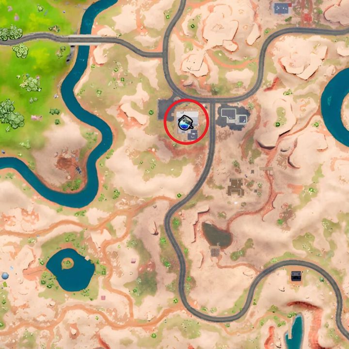 Map of Butter Barn in Fortnite.