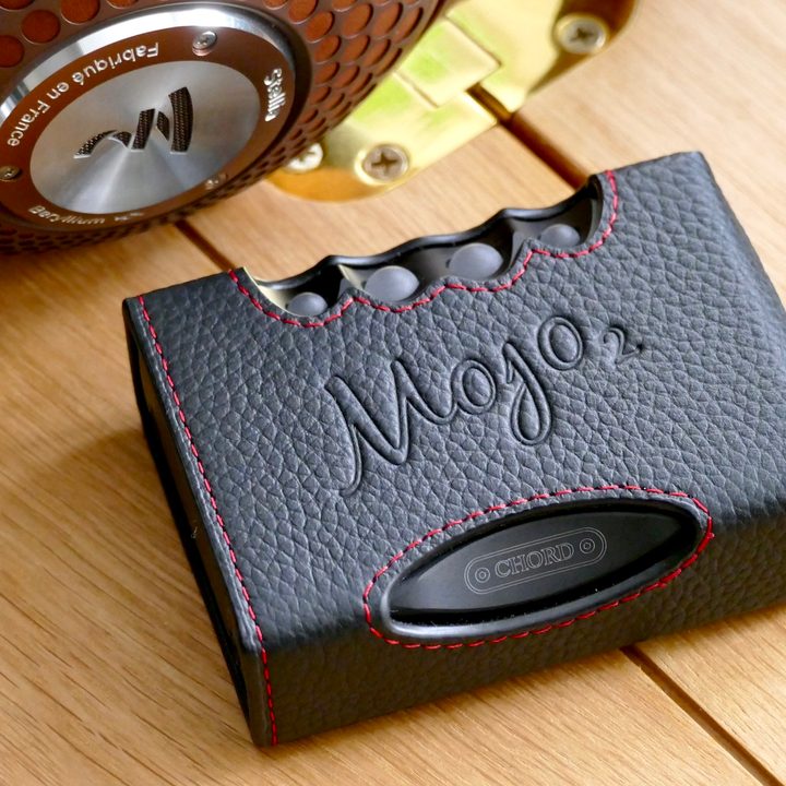 The Chord Mojo in its leather case.