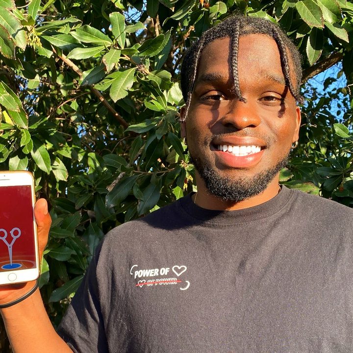 ClipDart founder Kyle Parker shows off his app.
