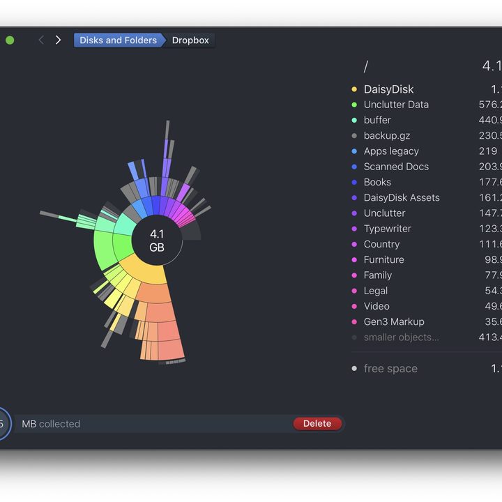 Daisy Disk scanning storage