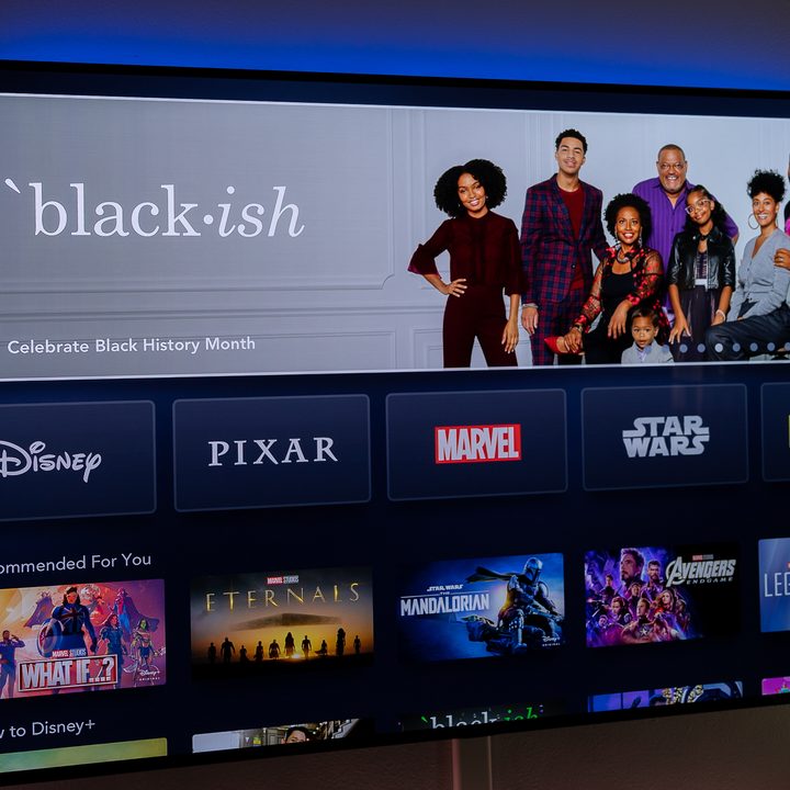 Disney Plus app on a TV.