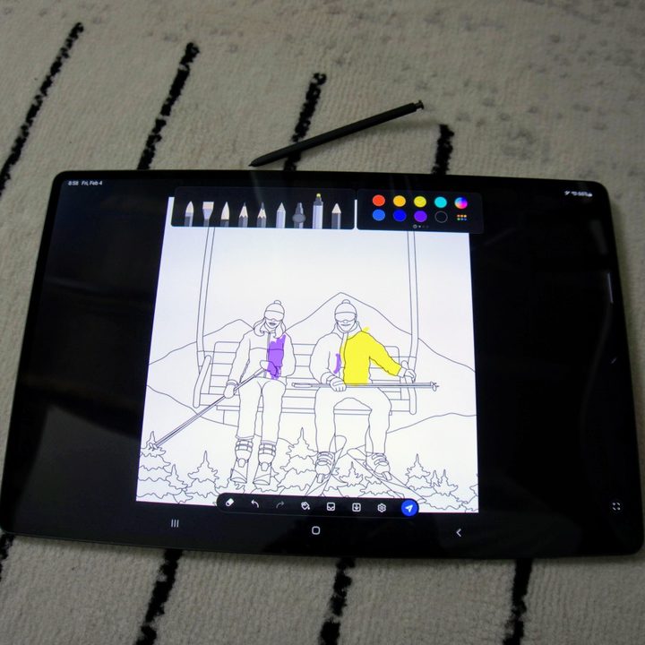 Samsung Galaxy Tab S8 Ultra with S Pen.