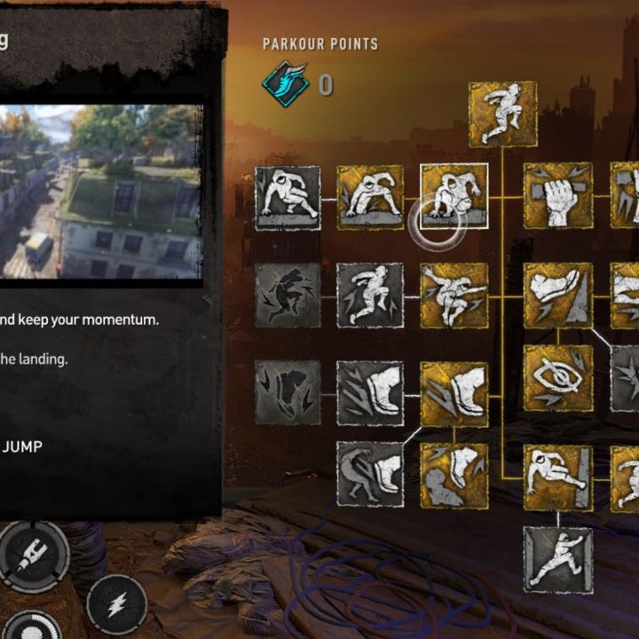 The Active Landing parkour skill from Dying Light 2.