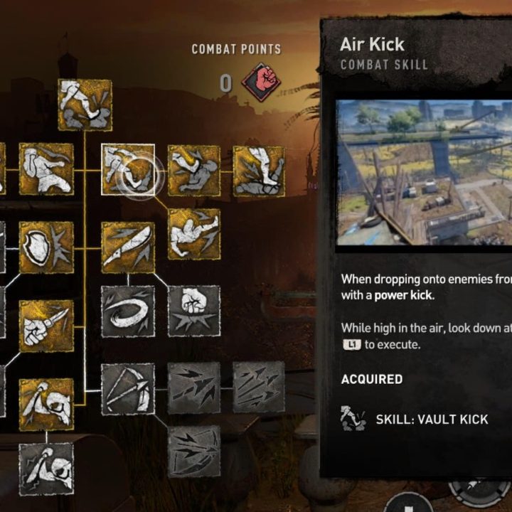 The Air Kick combat skill in Dying Light 2.