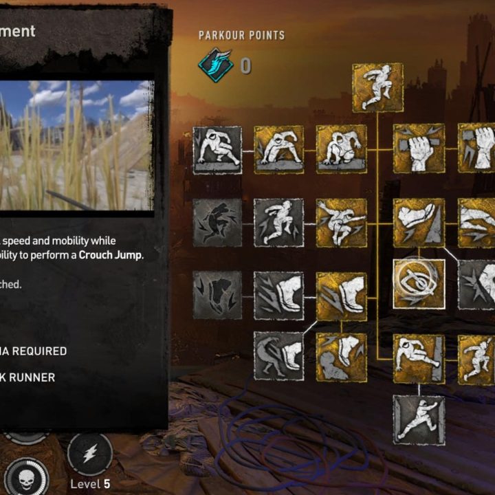 The Stealth Movement parkour skill from Dying Light 2.