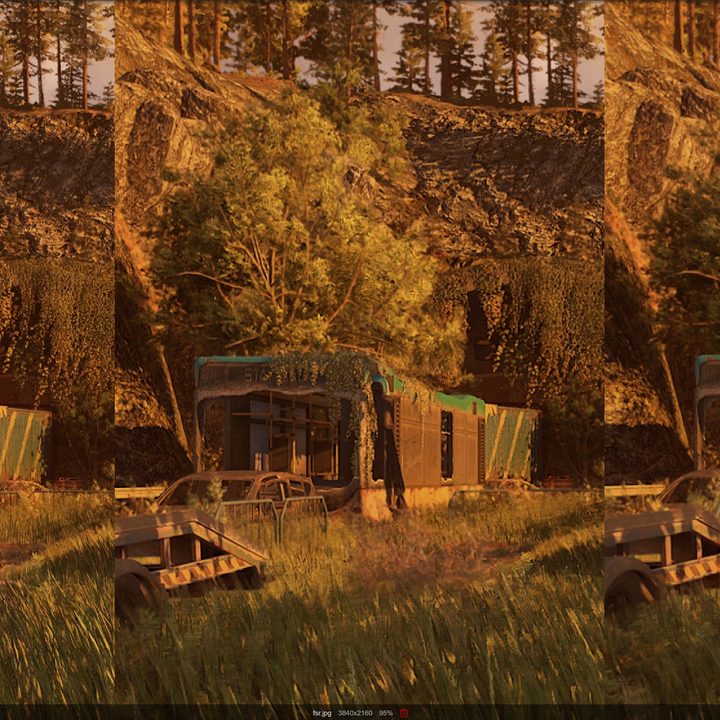 Upscaling comparison in Dying Light 2.