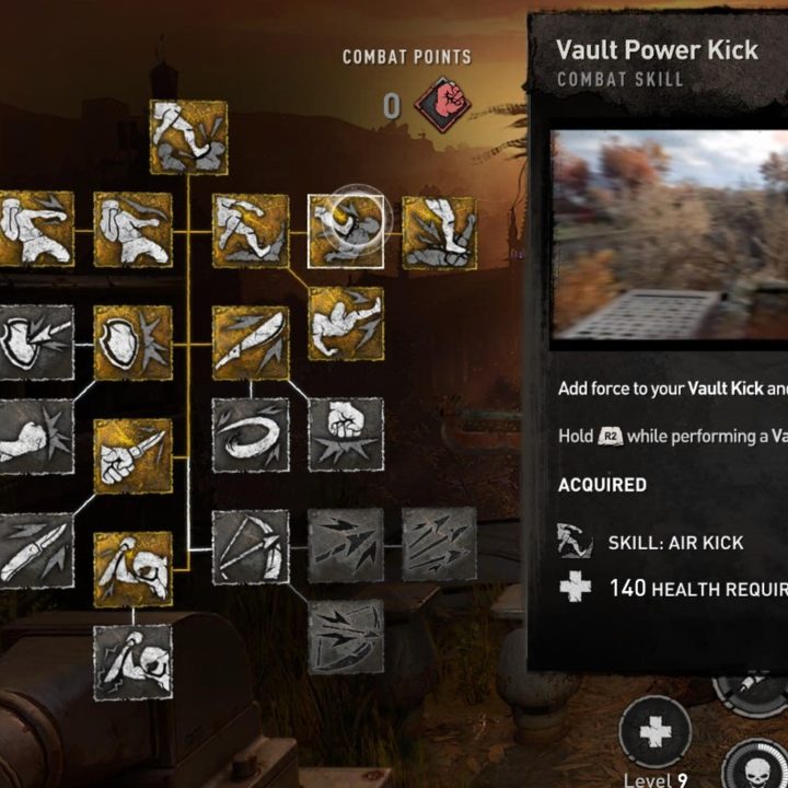The Vault Power Kick combat skill from Dying Light 2.