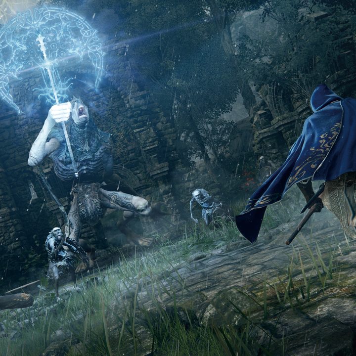An enemy performs a magic spell in Elden Ring.