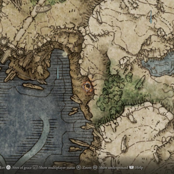 An unexplored tunnel location on the Elden Ring map.