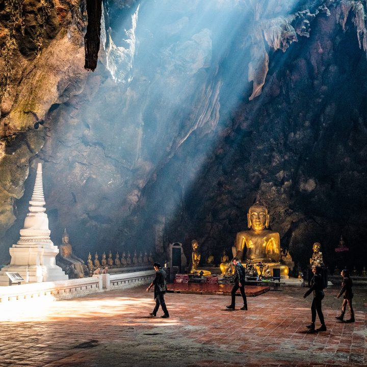 Characters from Fistful of Vengeance explore a hidden temple in Thailand.