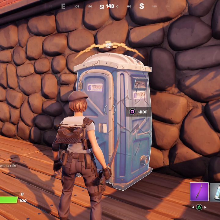 Porta-potty in Fortnite.