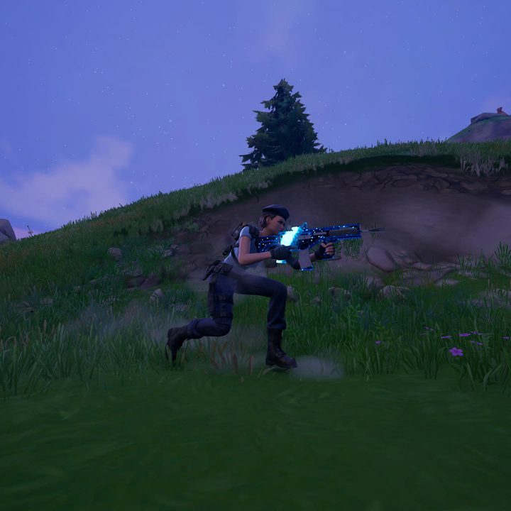 Running with rifle in Fortnite.