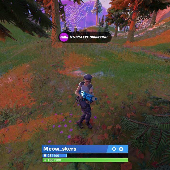 Player holding a heavy shotgun in Fortnite.