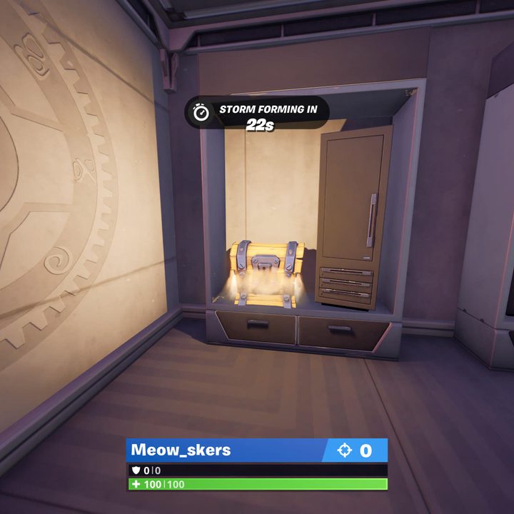 Chest in Covert Cavern in Fortnite.