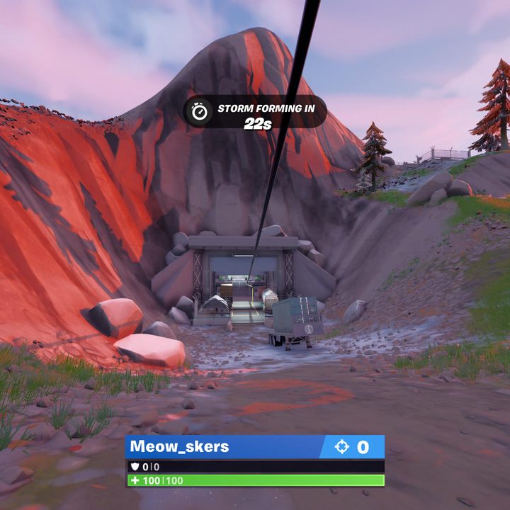 Covert Cavern area under mountain in Fortnite.