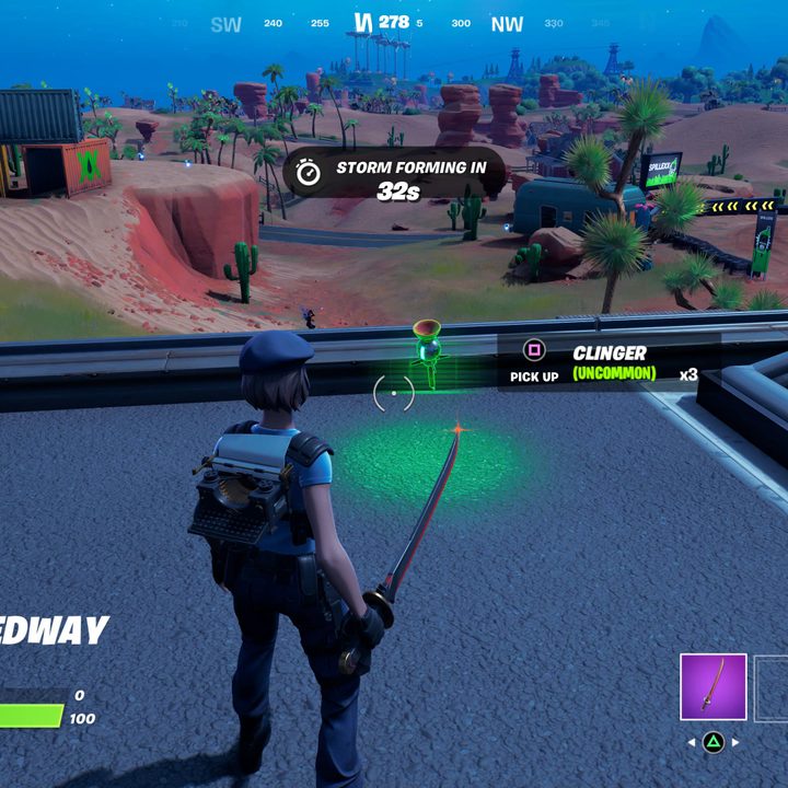 Standing by a Clinger in Fortnite.