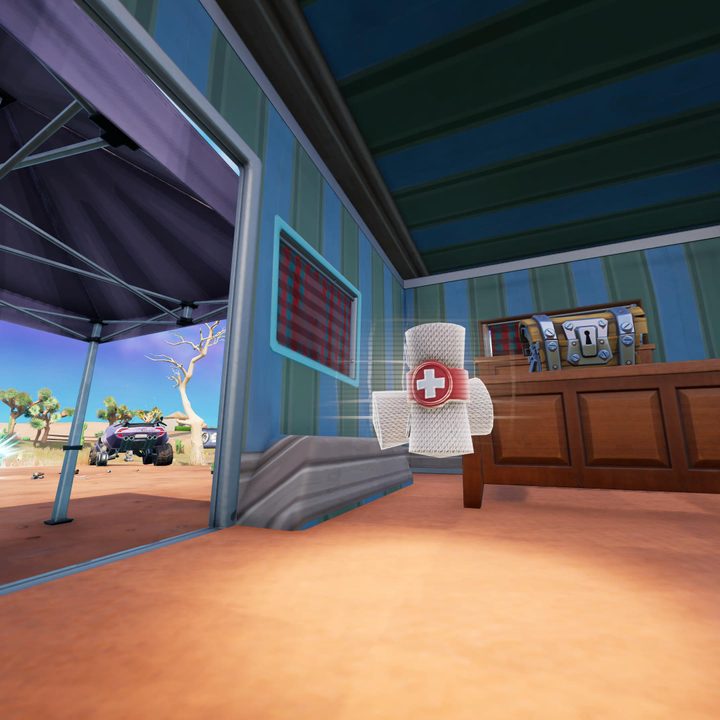 Closeup of bandages in Fortnite.